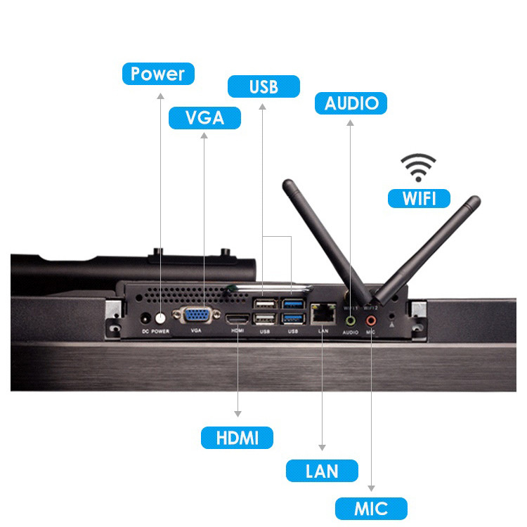 Anti Glare 55 65 75 86 98 Inch LED LCD Display Monitor Interactive Flat Panel Touch Screen Smart board